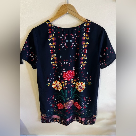 MINK PINK  Wisdom Tee Short Sleeve Shift Dress floral Size M - Picture 11 of 16